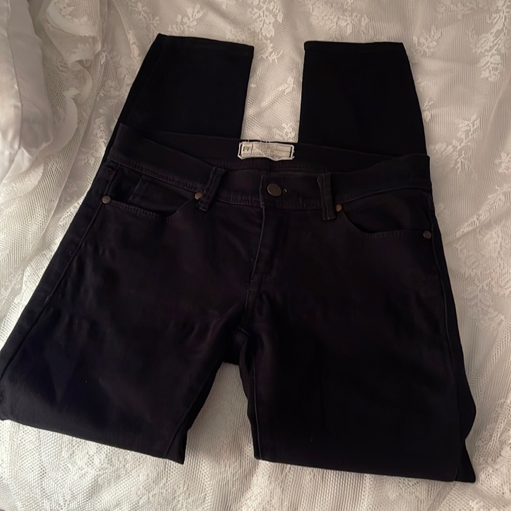 Women’s Free People Black Mid Rise Skinny Jean Size 25 - Picture 2 of 5